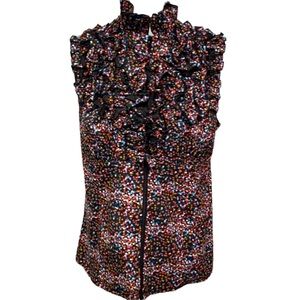 Ruffled Multi Colored Polkadots Blouse